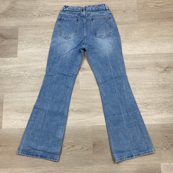 Kimhekim High Rise Flare Leg Jeans Women's 25 Y2K - Picture 3 of 10